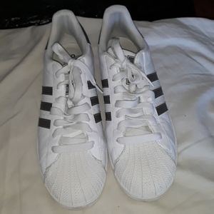Men's ORIGINAL White & Grey Strip ADIDAS Size 11.5